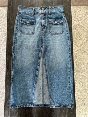 We The Free Light Blue Jean skirt